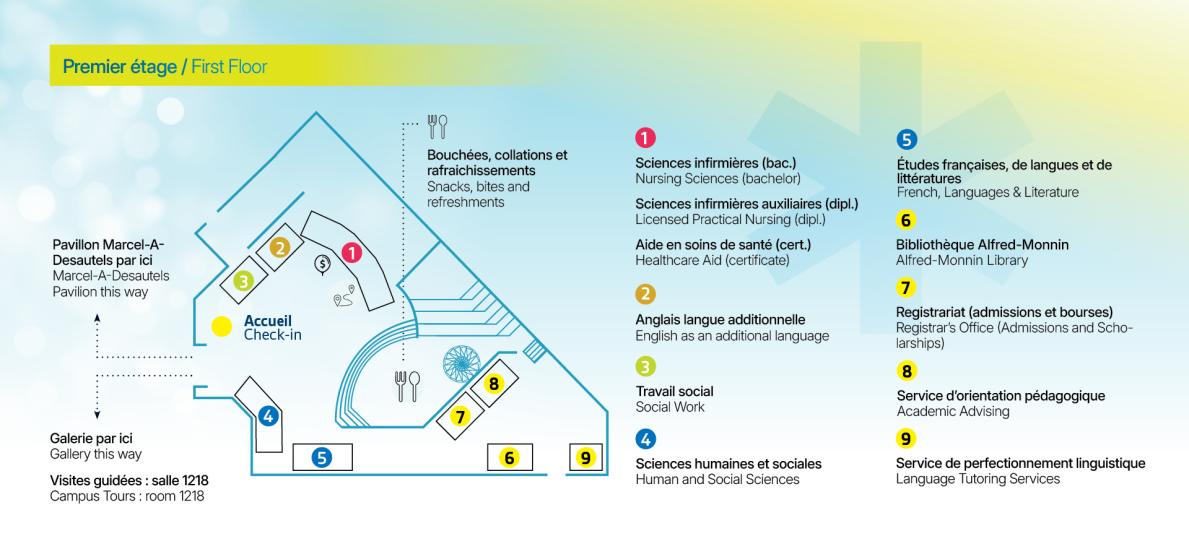 Plan du premier étage de l'Université de Saint-Boniface