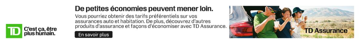De petites économies peuvent mener loin. Vous pourriez obtenir des tarifs préférentiels sur vos assurances auto et habitation. De plus, découvrez d'autres produits d'assurance et façons d'économiser avec TD Assurance. En savoir plus.