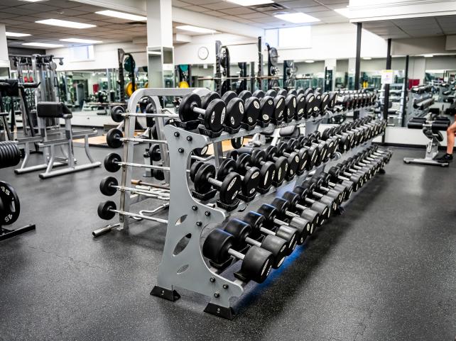 Photo de la salle de sport Sportex avec les équipements.